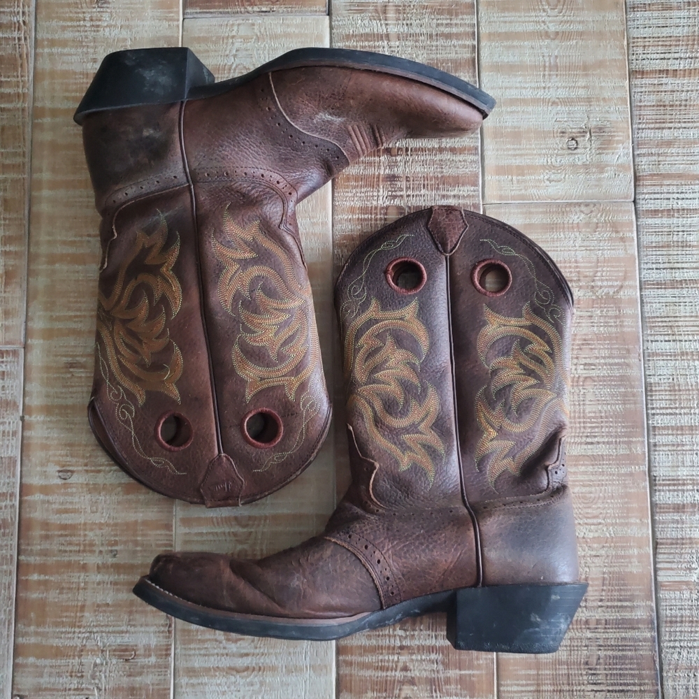 Justin's men western boots milo 12d brown